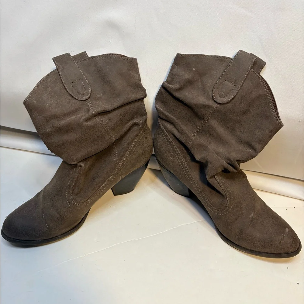 Rocket Dog Sheriff Women's Vintage Brown Suede Slouch Ankle Boots size 9.5 - Picture 2 of 8